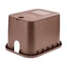 Hunter Valve Box Rectangular Brown Box & Lid Overlapping HDPE 8 in. x 11 in. x 8 in.