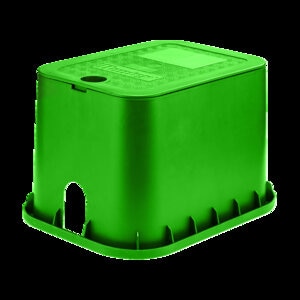 Hunter Valve Box Brown Box/Green Lid Overlapping HDPE 8 in. x 11 in. x 8 in.