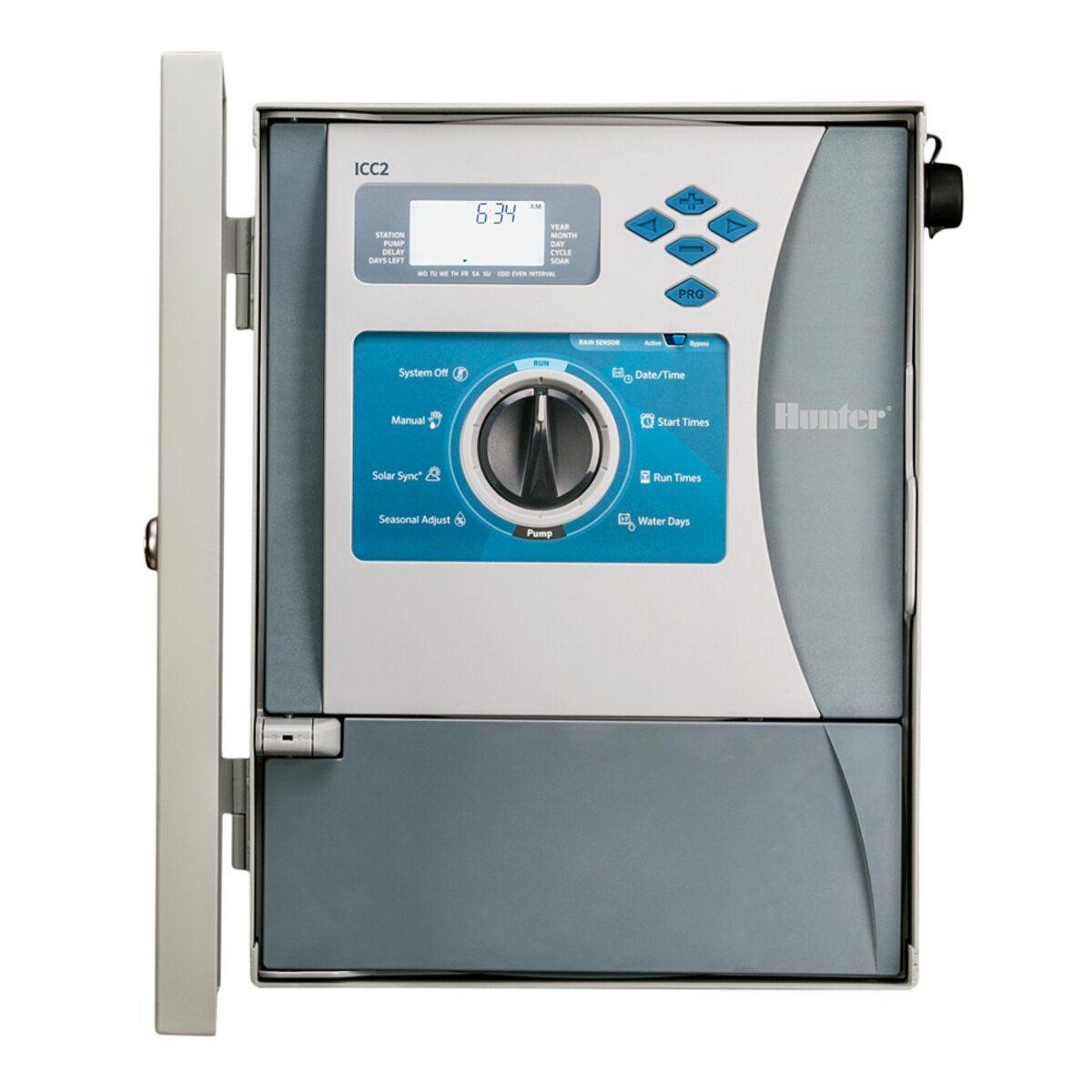 Hunter ICC2 Controller with flow, 8-station base model, plastic wall ...