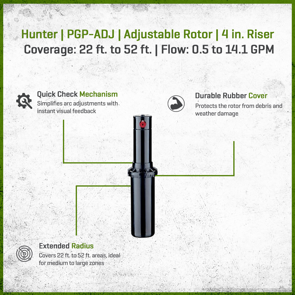 Hunter PGP-ADJ Sprinkler Head Riser Extension | SiteOne