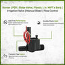 Hunter PGV Globe Valve Plastic 1 in. MIPT x Barb