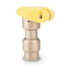 HQ Quick Coupler, 1 in. female inlet, 1 slot, 1-piece body; compatible with HK-55 Key, HS-1 or HS-2 Hose Swivel, and yellow lid