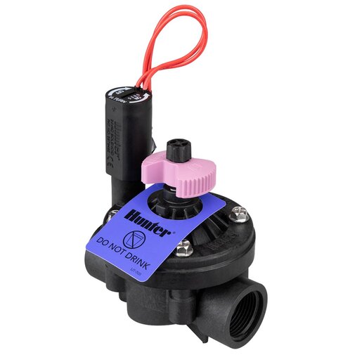Hunter Globe Valve ICV Glass Filled Nylon 1 in. FIPT x FIPT w/ Flow Control & Filter Sentry