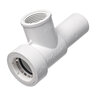 HydroRain Manifold Tee White Sch 40 PVC 1 in. Push Lock x Fipt x Spigot 