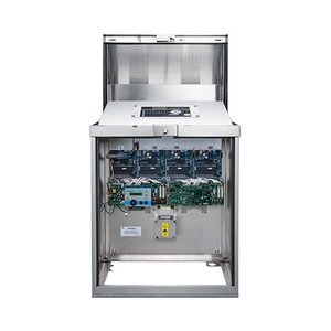 Hydropoint WeatherTRAK ET Pro3 72 Station Conventional Heavy-Duty Wide Top Entry Pedestal Stainless Steel Controller