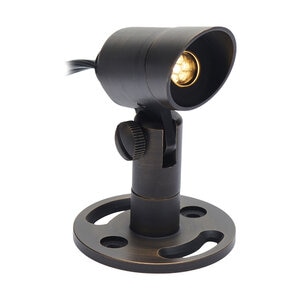 Brass Illumicare Opus Mini Directional In-Grade Fixture w/Mount and Spike