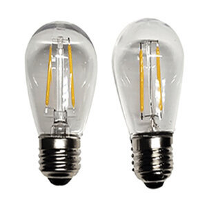 12Vac S14 Led Filament Lamps 2200K, Glass 24/Case