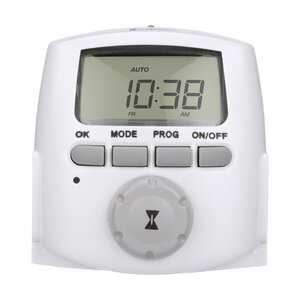 Intermatic 7-Day Indoor Digital Timer with Battery Backup, 120V, 3-1/3 in. Width
