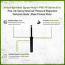 Irritrol Sprinkler Spray Head I-PRO PR Series 6 in. Pop-Up Spray Head w/ Pressure Regulator
