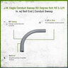 J.M. Eagle Conduit Sweep 90 Degree Sch 40 1-1/4 in. w/ Bell End