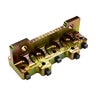 JRM .375 in. 10 Hole Quad Tine Block for Toro Procore 648 (Gold Rust-Proof Coating)