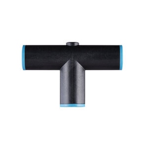Jain 3 Way Compression Tee 0.710 in. Blue Ring
