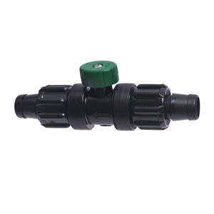 Jain TAPE LOC COUPLING WITH SHUT OFF BALVE,GREEN HNDL