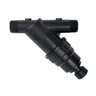 Jain 4E Spin Clean Filter In-Line/WYE 1 in. MIPT Plastic Black 150 Mesh with Stainless Steel Screen & Flush Cap