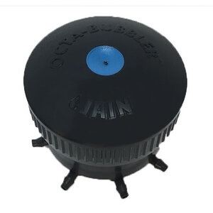 Jain Octa Medium Flow Bubbler Black 6 GPH per Outlet