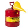 Justrite Type 1 Safety Gas Can Metal Red 5 gal.