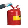 Justrite Type 1 Safety Gas Can Metal Red 5 gal.