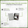K-Rain Pump Start Relay 3 HP 24V, 110 & 220V In Wall Mt Plastic Enclosure