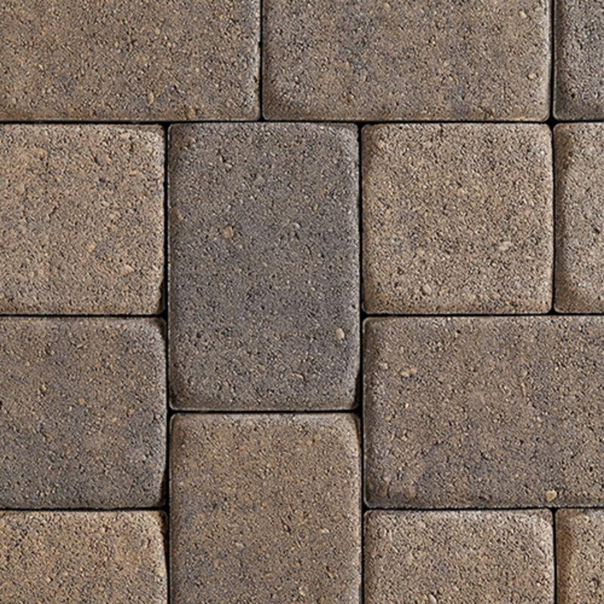 Keystone Plaza Stone Pavers Square Tan/Charcoal 6 in. x 6 in. 60 mm