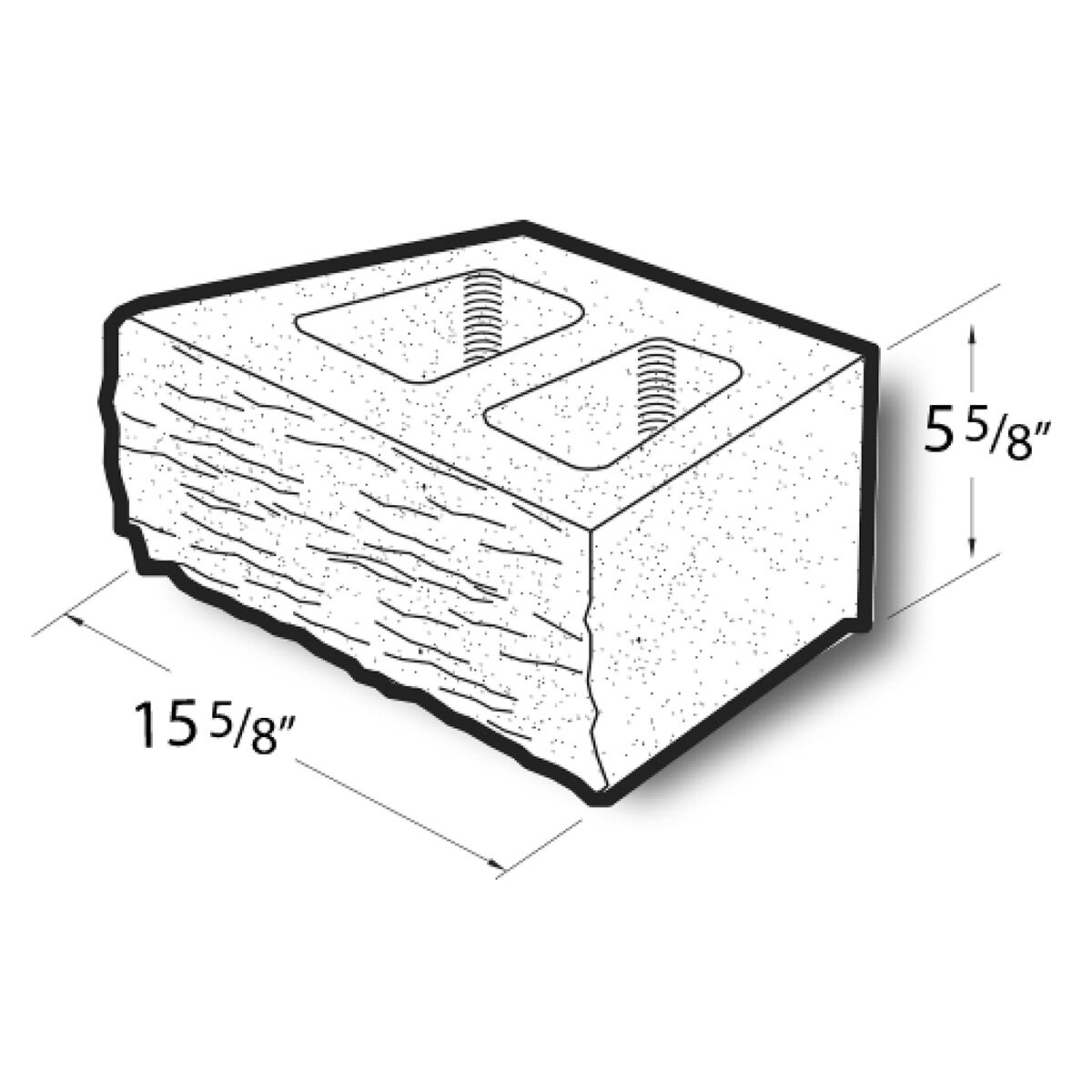 Keystone Legacy Stone Hewnstone Wall Block Tan/Gray 6 in. x 16 in. x 10 ...