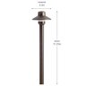 Kichler 15506 Path Light Brass Housing with Centennial Brass Finish, 5W MR16 Halogen, 12V - 4.5 in. x 4.5 in. x 17.25 in.