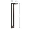 KichlerTwo Arm Path Light Textured Architectural Bronze 12V