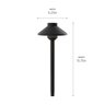 Kichler 15821 Stepped Dome Path Light Textured Black 3000K LED