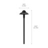 Kichler 15857 Pierced Dome Path Light Textured Black 3000K LED