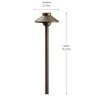 Kichler Stepped Dome Path Light Centennial Brass