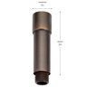 Kichler Centennial Brass Male/Female Riser 3 in. for Accent Lights, 12V, 4-1/4 in. Length, 1 in. Diameter, Brass Construction