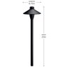Kichler High Hat Series Path Light Textured Black Finish Aluminum 20W 21 in. Height No Lamp