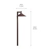 Kichler 15800 Path Light Aluminum Architectural Bronze Finish 4.3W 2700K LED