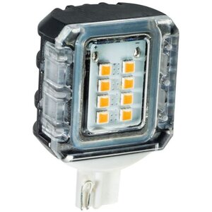 Kichler T5 Wedge LED Lamp 2W 3000K Warm White Light 120 Degree Beam Angle, Clear and Black Finish, 130 Lumens Output, 12V