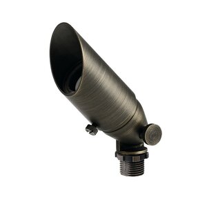 Kichler 15484 Up Light Centennial Brass Finish with Brass Housing and MR16 Socket, 12V, 5W LED, Dimensions 2-1/4 in. x 4 in. x 10 in.