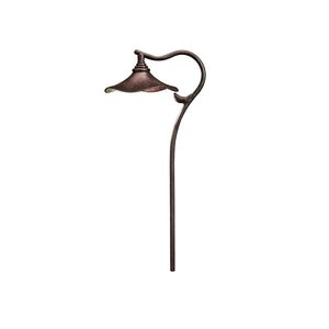 Kichler 15422 Cotswold Series Path Light Aluminum Aged Bronze Finish 16W Xenon 12V, 26 in. Height, 8 in. Diameter, Includes Stake, Drop-in Design