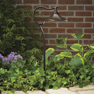 Kichler 15422 Cotswold Series Path Light Aluminum Aged Bronze Finish 16W Xenon 12V, 26 in. Height, 8 in. Diameter, Includes Stake, Drop-in Design