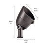 Kichler 16151 Up Light Gen 1.5 Aluminum Housing Textured Architectural Bronze 2.5W 2700K 35 Degree LED