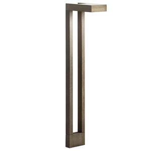 Kichler 12V LED Contemporary Two Arm Path Light in Centennial Brass Finish, 16.25W T5 Lamp, 22 in. Height, Includes Ground Stake