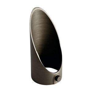 Kichler Small Long Cowl Centennial Brass Finish Aluminum 4.5 in. x 2 in. Outdoor Lighting Accessory