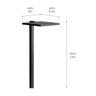 Kichler 8 in. Shallow Shade Path Light Black Finish 2700K