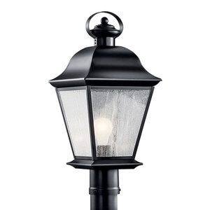 Kichler 15869 Outdoor Post Light Black Finish Aluminum 20.75 in. LED 3000K CRI 80 E26 Socket 150W 120V