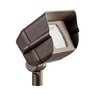 Kichler Miniature Hooded Adjustable Wide Flood Light Textured Architectural Bronze Finish 35W 12V Halogen 90° Beam Angle 5 in. x 5 in. x 4-1/2 in.