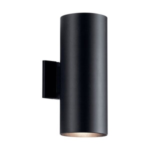 Kichler Cylinder 15 in. 2-Light Wall Light in Black Finish