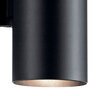 Kichler Cylinder 15 in. 2-Light Wall Light in Black Finish