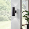 Kichler Cylinder 15 in. 2-Light Wall Light in Black Finish