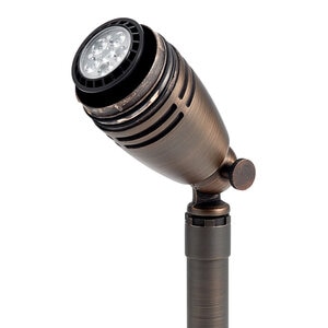 Kichler 12V MR-16 Fixed Socket in Centennial Brass, Dimensions: 3 in. x 10-1/4 in. x 2-1/2 in., Wattage Rating: 7.2W