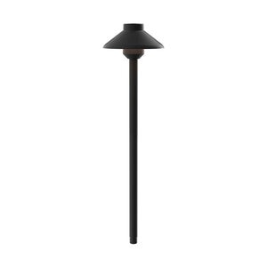 12V LED 3000K Stepped Dome Path Light in Textured Black