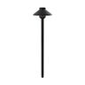 12V LED 3000K Stepped Dome Path Light in Textured Black