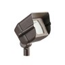 Kichler Miniature Hooded Adjustable Wide Flood Light Textured Architectural Bronze Finish 35W 12V Halogen 90° Beam Angle 5 in. x 5 in. x 4-1/2 in.