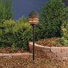 Kichler Six Groove Series Path Light 12V Textured Architectural Bronze Finish 24.4W Incandescent S8 Lamp, 9-1/2 in. Height, 6 in. Diameter
